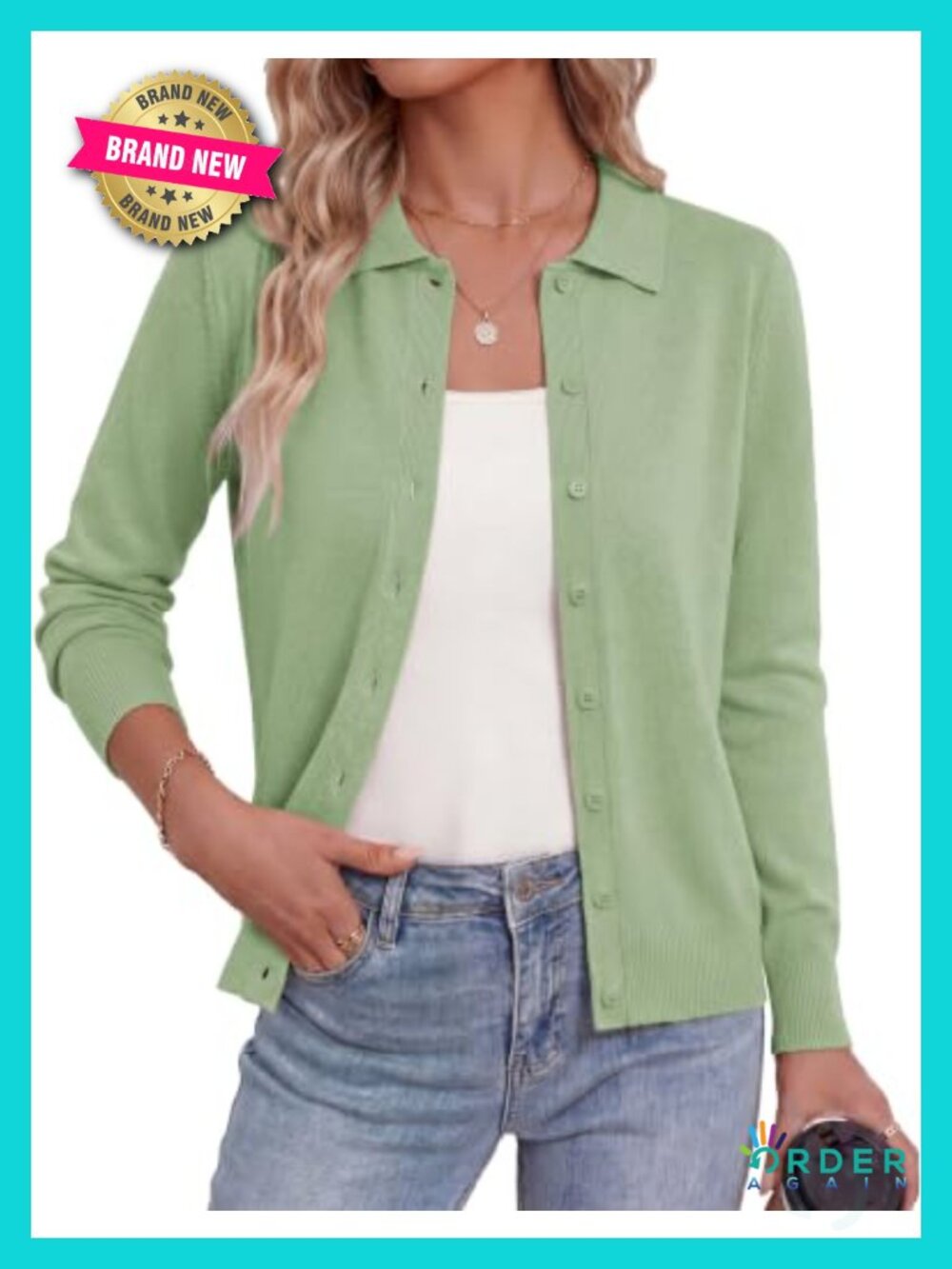 GRACE KARIN Lightweight Button Down Cardigan Sweater Long Sleeve